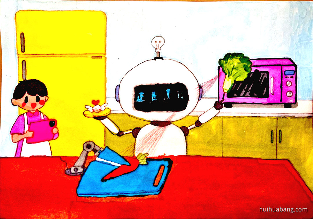 科技筑梦创想未来 科技主题绘画简单漂亮（第1张）