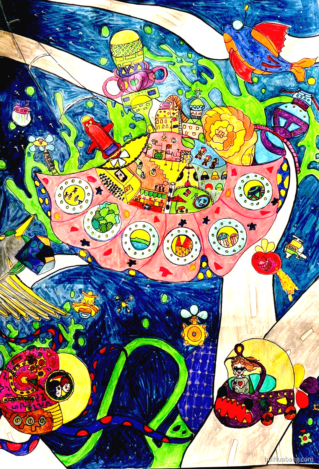 科技筑梦创想未来 科技主题绘画简单漂亮（第8张）