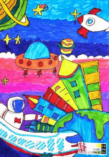 科创未来 儿童科幻画比赛作品展（8张）