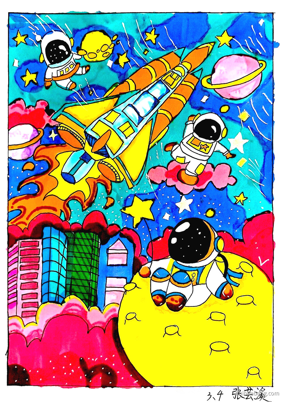 我的航天梦 科创未来主题绘画作品展（第4张）