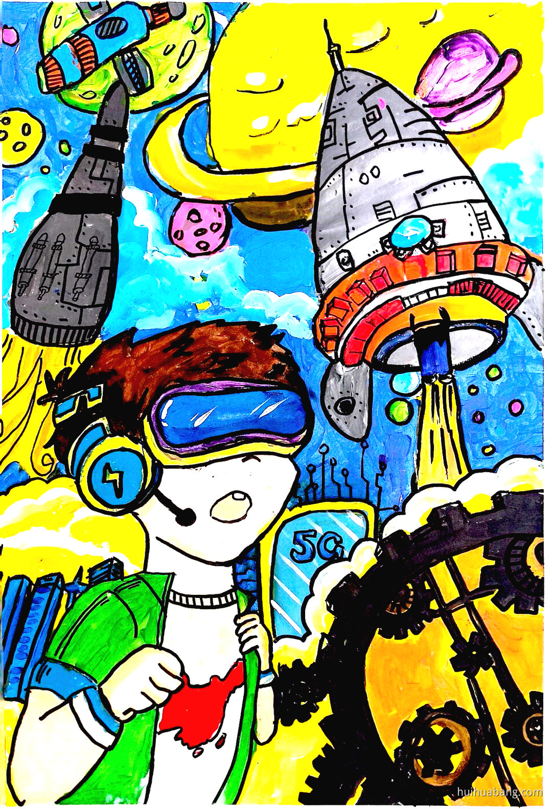 科技筑梦 创想未来绘画图片（第1张）