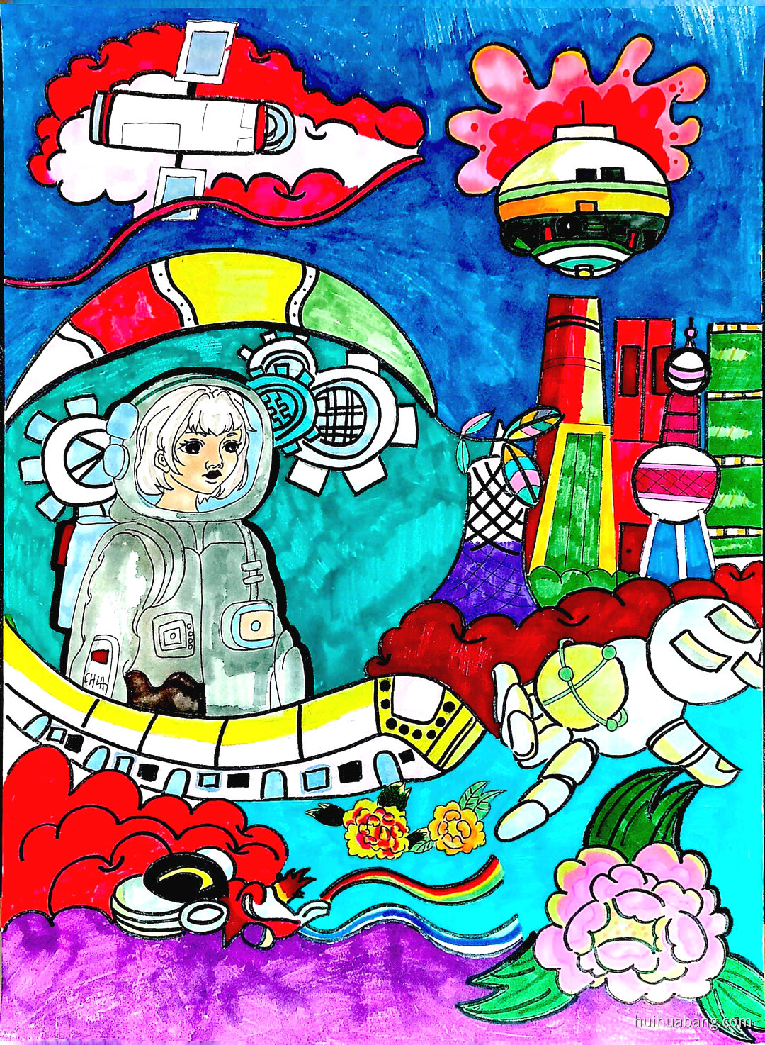 创新如光，照亮前行路||科创未来科技绘画（第7张）