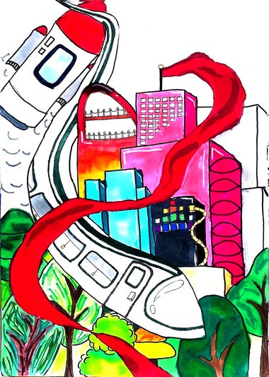 科技创未来 科技科幻儿童绘画（7张）