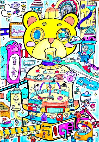 二三年级“科技未来”科技主题绘画获奖作品（8张）