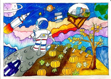 科技未来儿童科幻绘画作品三等奖（8张）