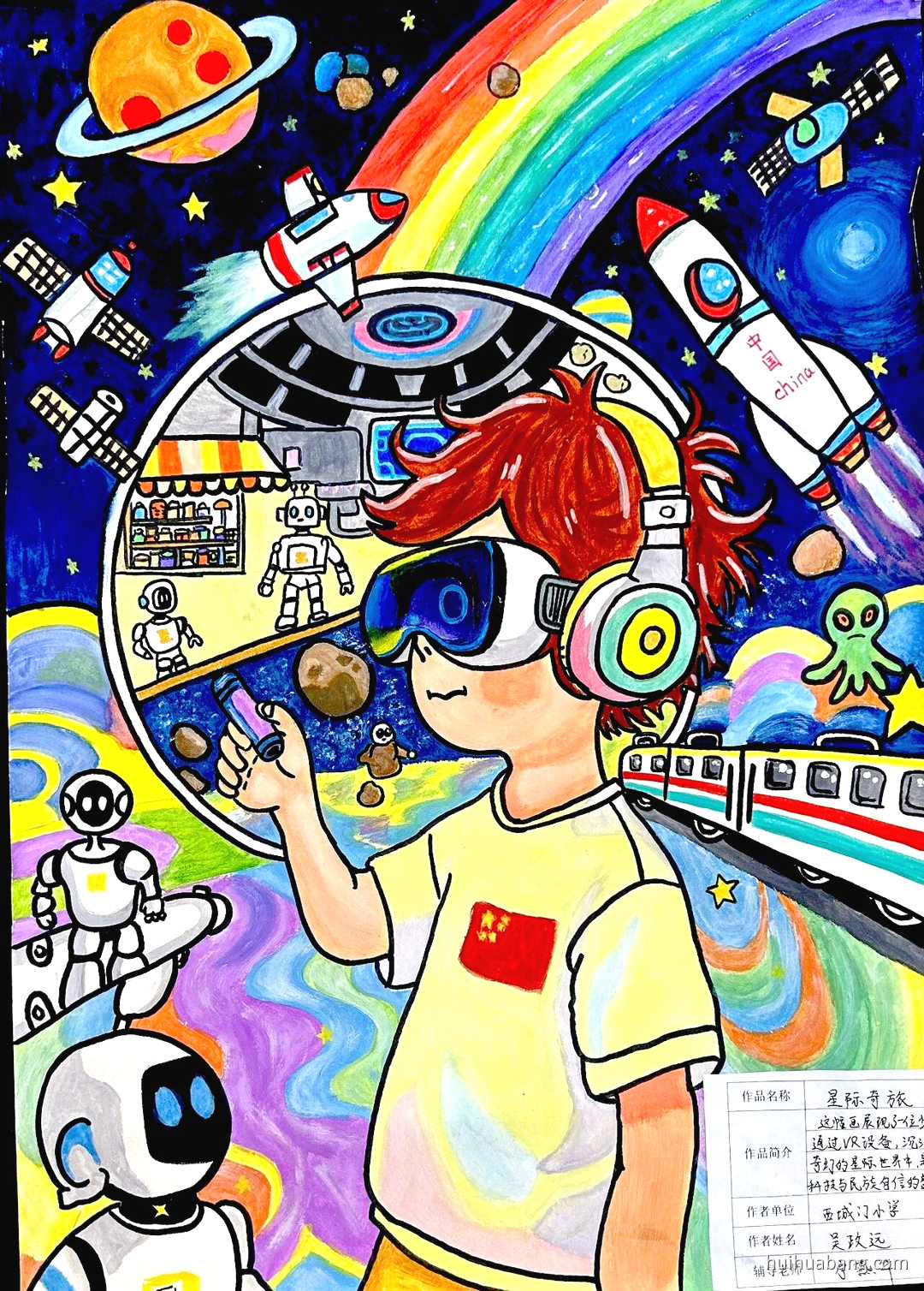 科技未来儿童科幻绘画作品三等奖（第8张）