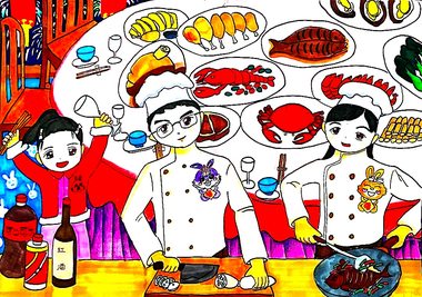 春节儿童绘画简单作品（5张）